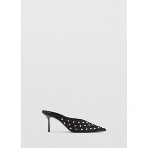 MANGO - Crystal slingback heeled shoe black - 7½ - Woman